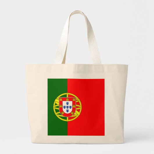 Vlag van Portugal Grote Tote Bag (Voorkant)