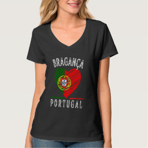 Vlag van Portugal Hart Bragança Stad T-shirt
