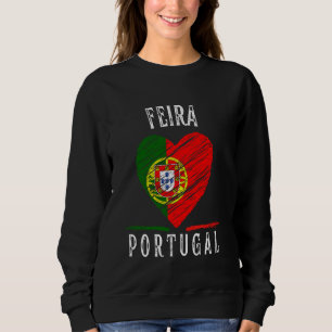 Vlag van Portugal Hart Feira Stad Trui