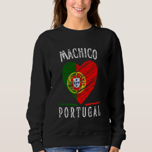 Vlag van Portugal Hart Machico Stad Trui