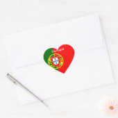Vlag van Portugal Hart Sticker (Envelop)