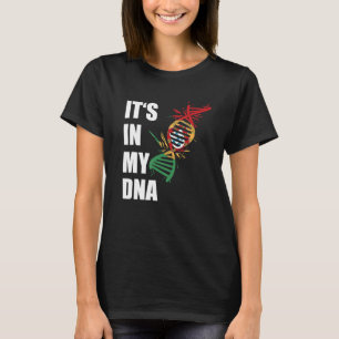 Vlag van Portugal Het Zit In Mijn Dna Wortels Port T-shirt