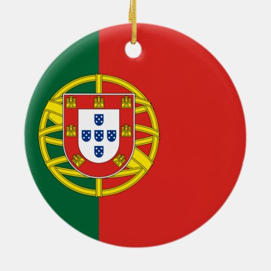 Vlag van Portugal Keramisch Ornament (Achterkant)