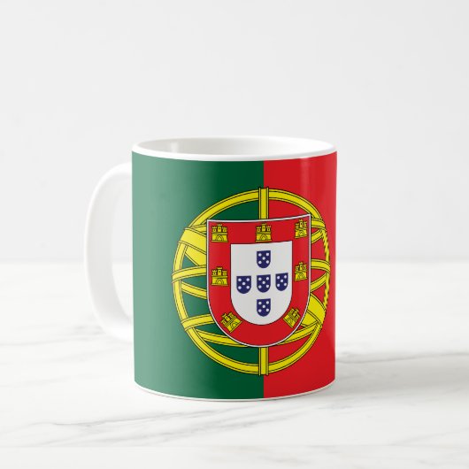 Vlag van Portugal Koffiemok (Voorkant links)