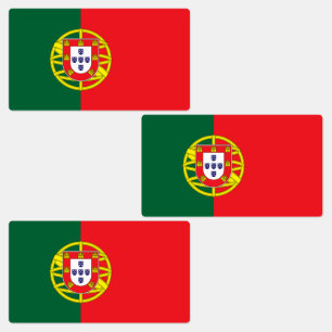 Vlag van Portugal Labels