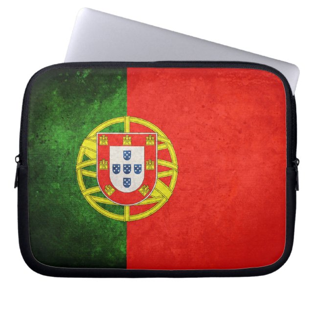 Vlag van Portugal Laptop Sleeve (Voorkant)