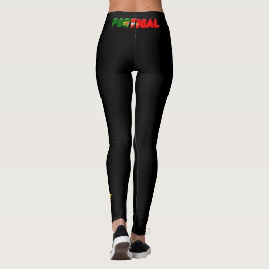 vlag van Portugal Leggings (Achterkant)