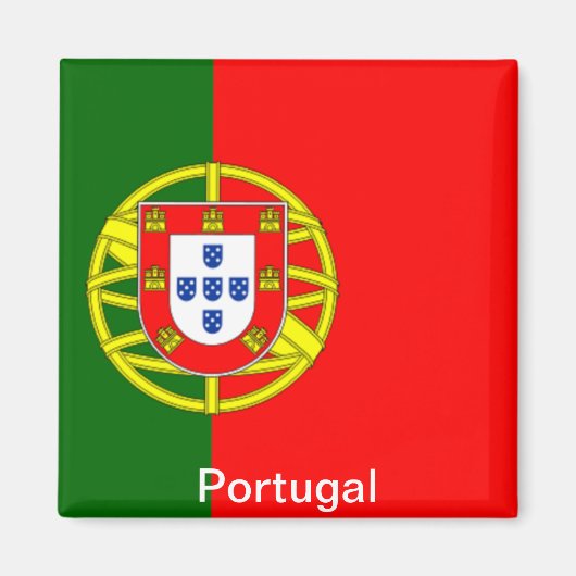 Vlag van Portugal Magneet (Voorkant)
