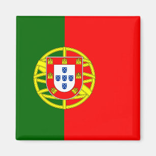 Vlag van Portugal Magnet (Vierkant)