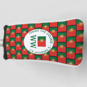 Vlag van Portugal MONOGRAM Putter Golfheadcover (Voorkant)