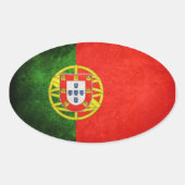 Vlag van Portugal Ovale Sticker (Voorkant)