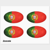 Vlag van Portugal Ovale Sticker (Vel)