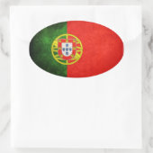 Vlag van Portugal Ovale Sticker (Tas)