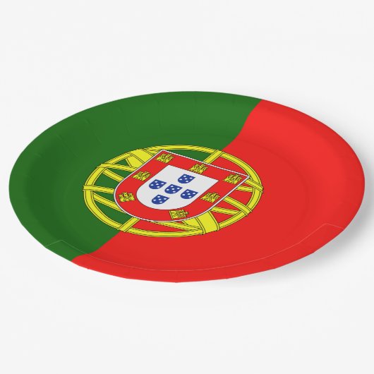 Vlag van Portugal Papieren Bordje (Gekanteld)
