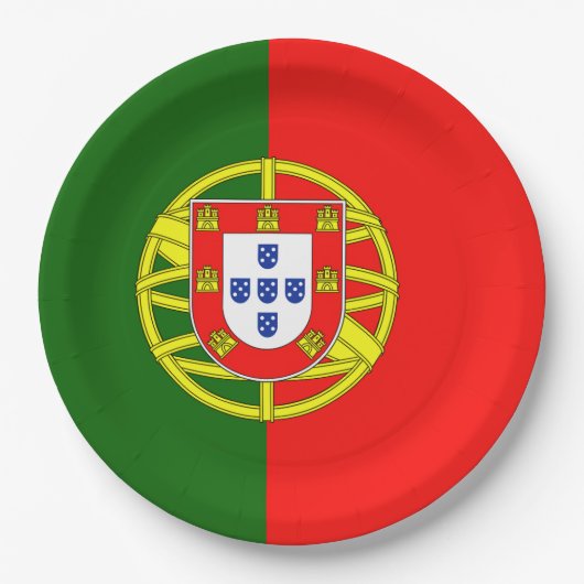 Vlag van Portugal Papieren Bordje (Voorkant)