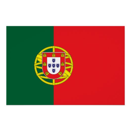 Vlag van Portugal Perfect Poster (Voorkant)