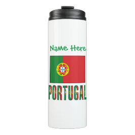 Vlag van Portugal Persoonlijk gemaakt Thermosbeker