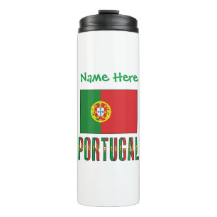 Vlag van Portugal Persoonlijk gemaakt Thermosbeker