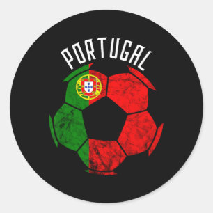 Vlag van Portugal Portugese trots Portugese Voetba Ronde Sticker