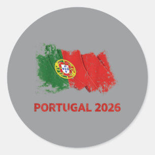 Vlag van Portugal Portugese Voetbal Voetbal Wereld Ronde Sticker