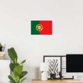 Vlag van Portugal Poster (Thuiskantoor)