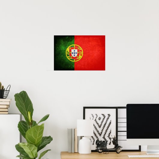 Vlag van Portugal Poster (Thuiskantoor)