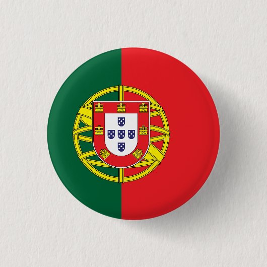 Vlag van Portugal Ronde Button 3,2 Cm (Voorkant)