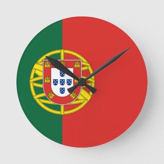Vlag van Portugal Ronde Klok (Voorkant)