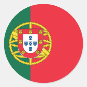 Vlag van Portugal Ronde Sticker