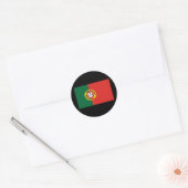 Vlag van Portugal Ronde Sticker (Envelop)