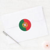 Vlag van Portugal Ronde Sticker (Envelop)