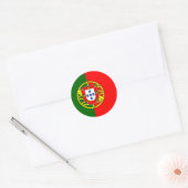 Vlag van Portugal Ronde Sticker (Envelop)