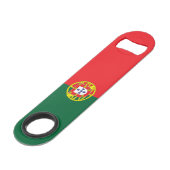 Vlag van Portugal Speed Flessenopener (Voorkant Gekanteld)