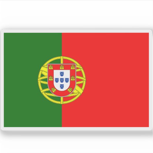 Vlag van Portugal Sticker (Voorkant)