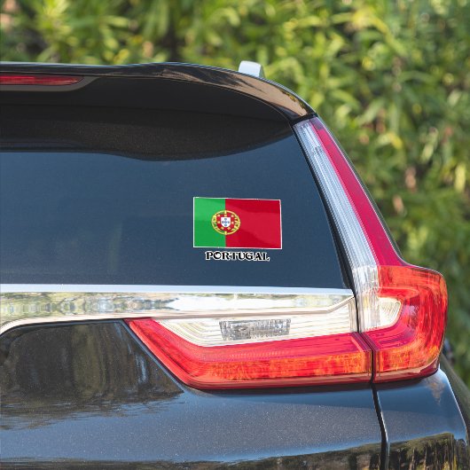 Vlag van Portugal Sticker (Auto Zijkant)