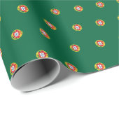 Vlag van Portugal stippelpatroon Cadeaupapier (Rol Hoek)