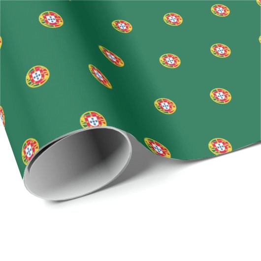 Vlag van Portugal stippelpatroon Cadeaupapier (Rol Hoek)