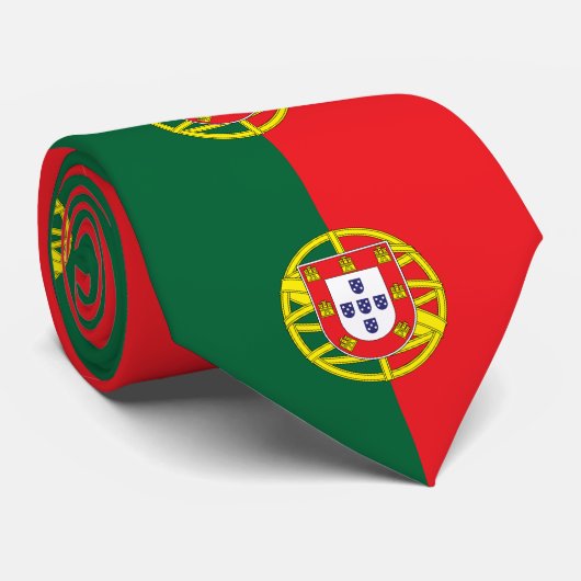 Vlag van Portugal Stropdas (Opgerold)