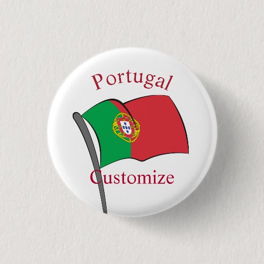Vlag van Portugal Thunder_Cove Ronde Button 3,2 Cm (Voorkant)