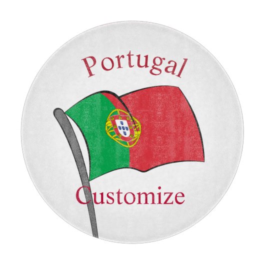 Vlag van Portugal Thunder_Cove Snijplank (Voorkant)