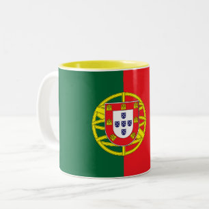Vlag van Portugal Tweekleurige Koffiemok