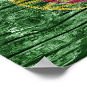 Vlag van Portugal van hout Poster (Hoek)