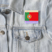 Vlag van Portugal Vierkante Button 5,1 Cm (In situ)