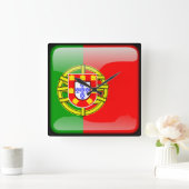 Vlag van Portugal Vierkante Klok (Huis)
