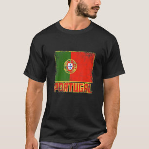 Vlag van Portugal Vintage Retro Land Portugese Tro T-shirt