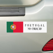 Vlag van Portugal voor de dag van Portugal Bumpersticker (Op auto)