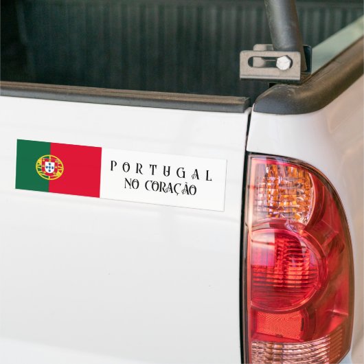 Vlag van Portugal voor de dag van Portugal Bumpersticker (Op Truck)