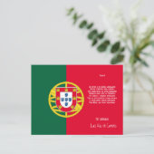 Vlag van Portugal voor de feestdag in Portugal Briefkaart (Staand voorkant)