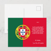 Vlag van Portugal voor de feestdag in Portugal Briefkaart (Voorkant / Achterkant)