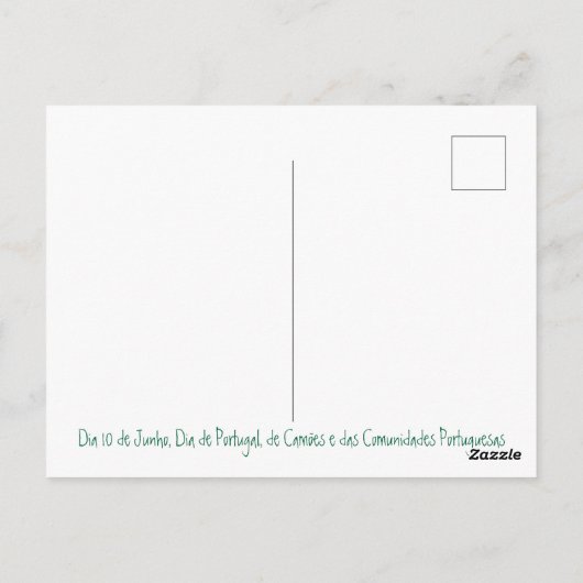 Vlag van Portugal voor de feestdag in Portugal Briefkaart (Achterkant)